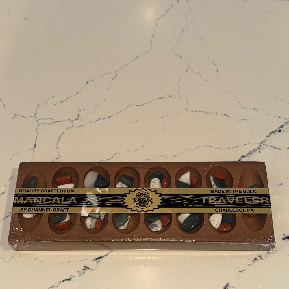 Channel Craft Traveler Mancala Game with polished stones
